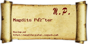 Magdits Péter névjegykártya